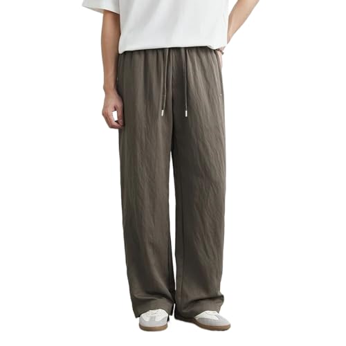 Summer Japanese Straight Wide Leg Pants Summer Lightweight Loose Sports Casual Trousers