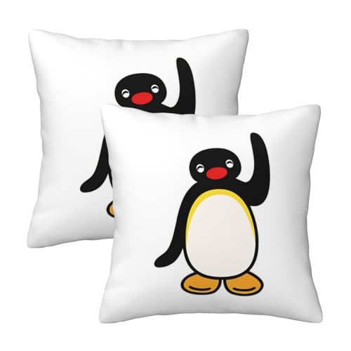 �N�b�V�����J�o�[ �s���O�[ �L�����N�^�[ �y���M�� 2���Z�b�g �������J�o�[ 45x45cm ���z�c�J�o�[ �\�t�@�w���� ������� ���� �C���e���A �B���W�b�p�[ �􂦂� �_�炩�� �������� �ԓ� �ƒ�p