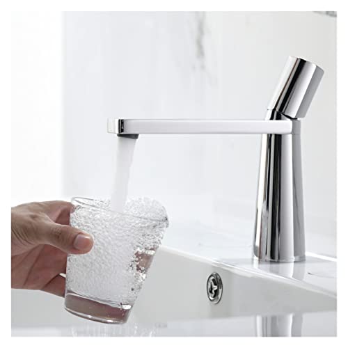 Robinet de salle de bain noir mat style épuré avec mitigeur monocommande