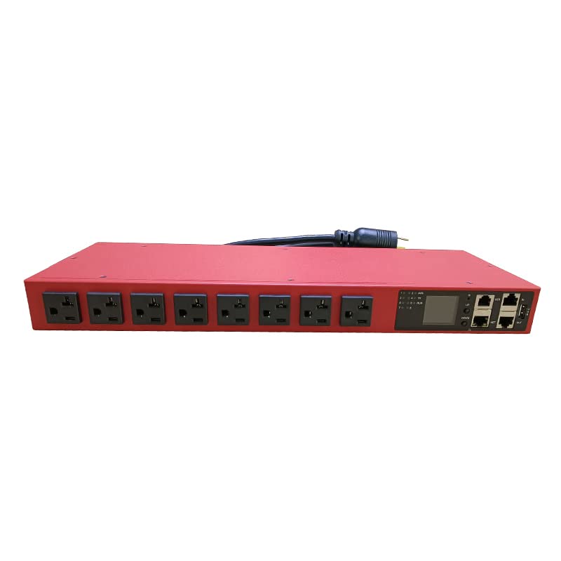 Smart PDU Cabinet Socket 8-Port 20 amps SSH telnet SNMP 485-TCP RTU Programming Development Network Remote Control Room Aging Rack Used… (Monitor and Control snmp telnet Version)