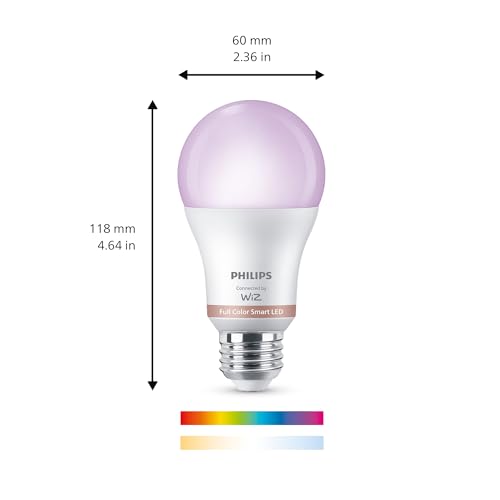 Philips Smart Lighting Connected Light Bulbs, 2-Pack, Color A19 60W 800LM E26 Indoor LED Lights, Smart Bulbs with Motion Detection, Control with Voice or App by PHILIPS - Image 2