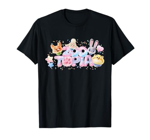 Disney Zootopia Cute Cotton Candy Friends Logo T-Shirt