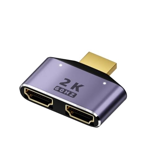 HDMI 1 in 2 Out Splitter Adapter 2K@60hz Hdmi 2 in 1 HD Display Umschalter HDTV 1 Stecker auf 2 Buchse Stecker, für LCD TV Box PS3 Laptop