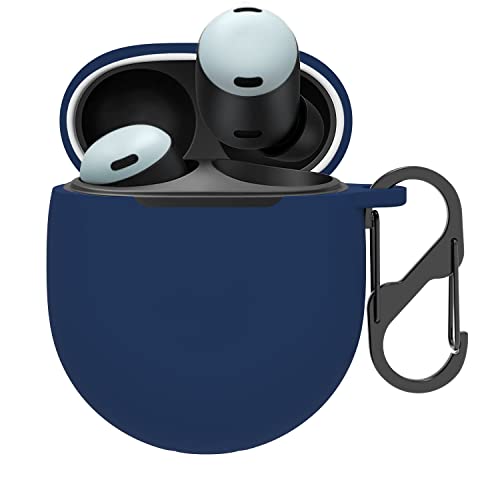 Haotop Schutzhülle kompatibel mit Google Pixel Buds Pro (2022), weiches Silikon, Anti-Verlust- und stoßfest, Schutzhülle (Marineblau) Cover