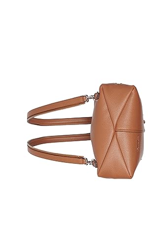 Image of Calvin Klein Women's Myra Backpack for Women - Vegan Leather Convertible Sling Backpack, 2 Pockets, Caramel, One Size