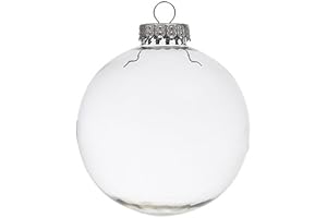 Crafters Square 4" Clear DIY Plastic Globe Hanging Christmas Ornaments