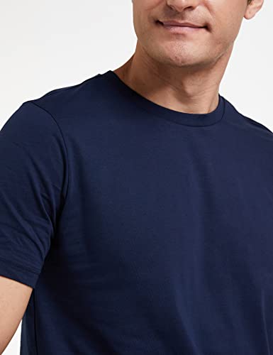 Image of Amazon Brand - Symbol Men's Solid Cotton T Shirt | Round Neck | Half Sleeve | Plain-Regular Fit (Available in Plus Sizes)