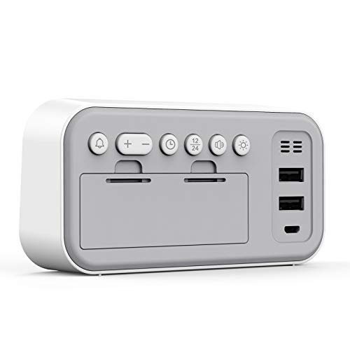 Despertador elétrico de LED com espelho Homyl, com soneca, alimentado por USB/AAA, para crianças e a