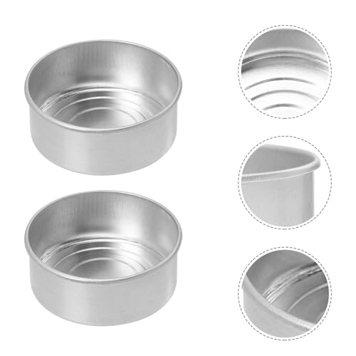 Portavelas de aluminio cóncavos CRAFTHROU (100 uds.) para hacer velas en casa 5