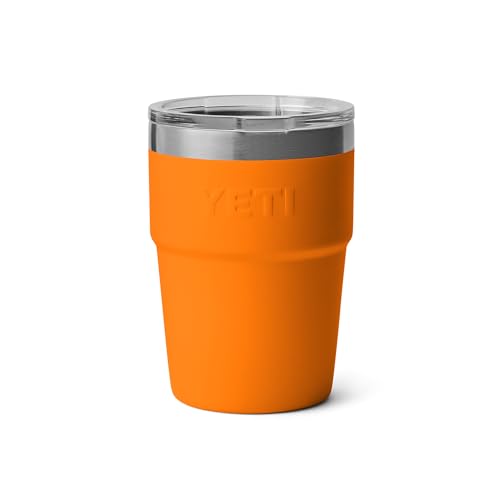 Image of YETI Rambler 16 oz Stackable Tumbler, Vacuum Insulated, Stainless Steel with MagSlider Lid, King Crab