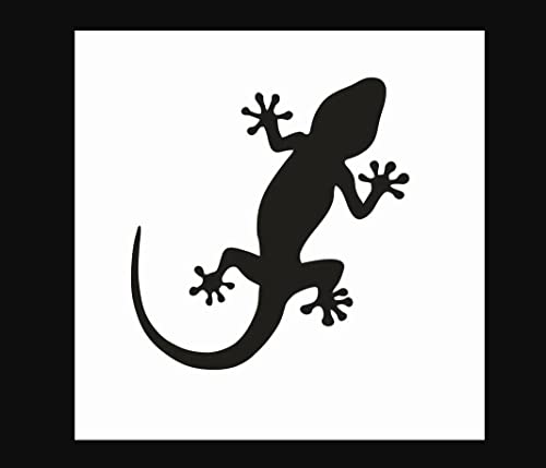 Adhesivos de Pared para Autocaravana, Coche, Land Rover, 4x4, Geco Tribale. Adhesivo para Luna Trasera de Coche, Vinilo, Producto 10 x 15 Negro 10X15 CM Negro Cover