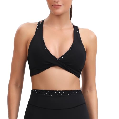 Image of Aoxjox Women's Workout Sports Bras Fitness Metamorph Sienna Twist Bra Yoga Crop Tank