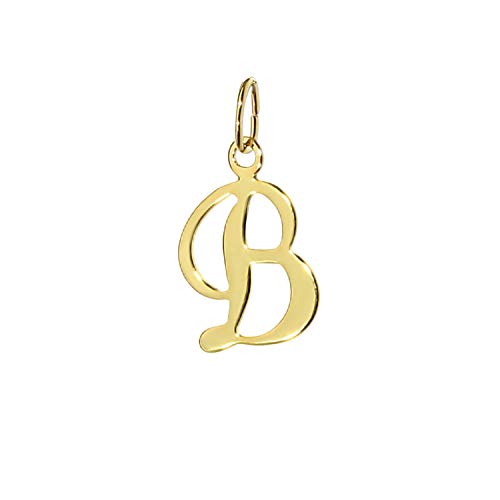 Preisvergleich Produktbild NKlaus Buchstabe B Kettenanhänger 333 Gold gelbgold Schreibschrift Alphabet Goldhänger 7806
