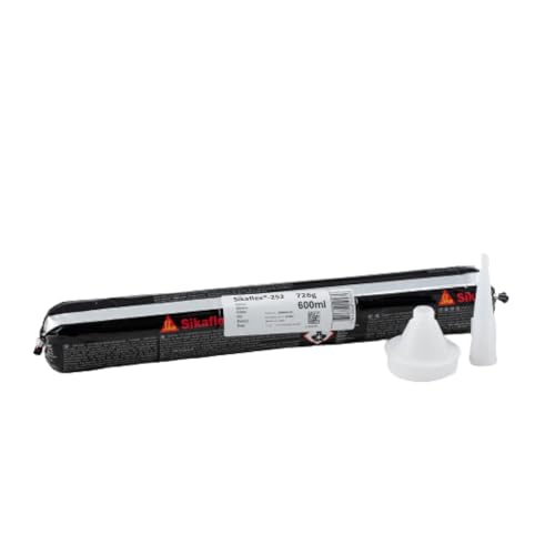 Sikaflex-252, Blanco, Adhesivo de pegado estructural, Adhesivo universal elástico de alta resistencia para aplicaciones de unión como sustitución de las fijaciones mecánicas, 600 ml