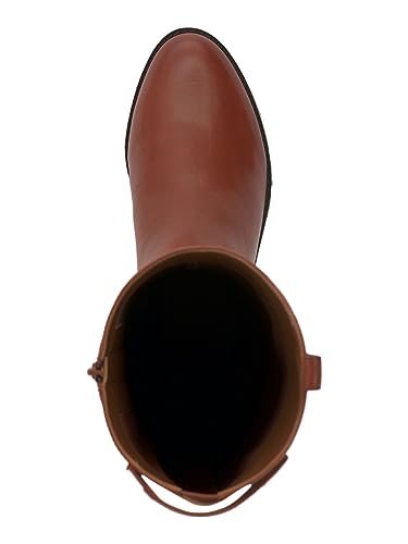 Cufflinks Inc. Womens Aleah Leather Side Zip Knee-High Boots, Brown, 8 Medium3