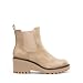DREAM PAIRS Women's Wedge Chelsea Ankle Boots Fashion Round Toe Low Wedge Heel Platform Booties Shoes,Size 10,Nude-Nubuck,SDAB2403W