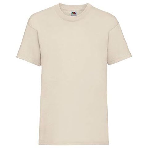 Fruit of The Loom SS031 Kids Valueweight tee - Natural Age 5-6 Blank Plain Cover