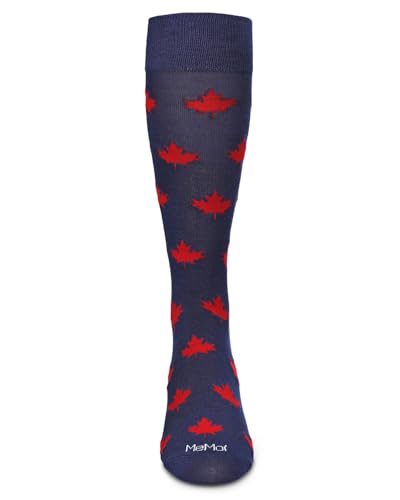 MeMoi Men's Oh Canada Maple Leaf Rayan Blend Crew Sock2