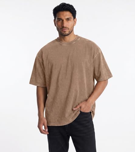 Image of Oversized Tshirts for Men Short Sleeve Vintage Washed Basic Loose Tees 2026