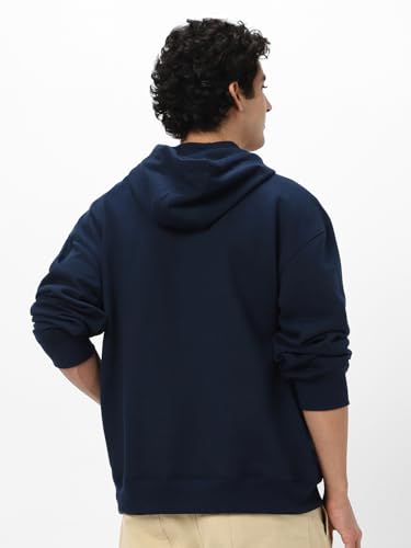 Image of Urbano Fashion Men's Cotton Solid Oversized Hooded Neck Sweatshirt