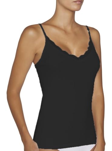 YSABEL MORA - Camiseta Lencera Tirante Fino Algodón, Diseño Mediterráneo, Confort y Sostenibilidad, Hecho en Valencia, Adaptable a Cualquier Cuerpo y Circunstancia