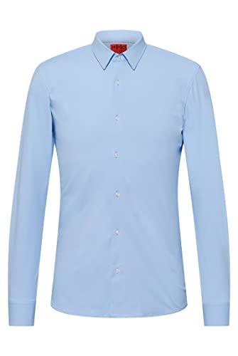 HUGO Men's Elisha02 Shirt, Light/Pastel Blue459, 44