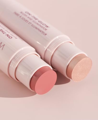 Wander Beauty "Wander Beauty On-the-Glow Blush and Illuminator - Bare/Nude Glow - 7-in-1 Hydrating Cream Blush & Highlighting Stick - Stick Blush for Cheeks, Lip, Face & Body - Highlighter Makeup & Blush"