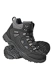 Mountain Warehouse Adventurer Mens Boots - IsoDry Waterproof & Breathable Shoes with Heel & Toe Bumpers - For Spring Summer, Walking & Hiking Black Adult Shoe Size 9 Image