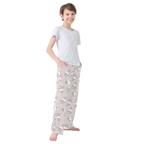 Boys' Pants Cute Panda Yoga Long Bottoms Jogger Pants Elastic Waist Trousers with Pockets S-XL4