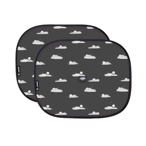 Jané Cortina Parasol Coche, 2 unidades, Plegable, Reversible, Ventosa, Universal, Automóvil, Gris