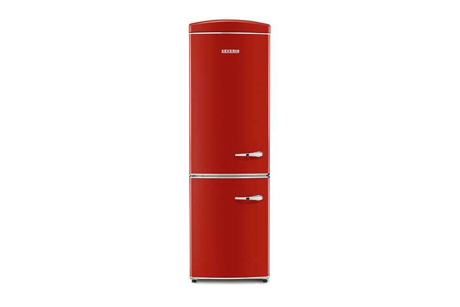 freezer frigorifero stazionario retro rosso 315 l 60 cm