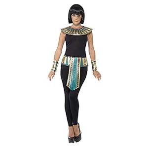 Smiffys, Unisex adulto-41556 Kit Egipcio, Dorado, con Cuello, brazaletes y cinturón, Color Oro, Tamaño único (Smiffy’S 41556)