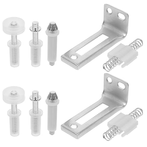Kit de herrajes para puerta bifold con construcción de acero inoxidable y plástico que ofrece gran resistencia y operación estable para hogares y oficinas con pivote para puerta acordeón miniatura 1