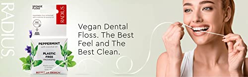 RADIUS Dental Floss, Sponge Floss, Vanilla Mint, 55 Yards, Vegan & Non-Toxic Oral Care Designed to Help Fight Plaque, Pack of 2 - Image 3