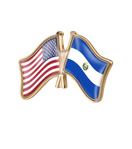 Image of World Most Countries Single Pin Brooch Badge United States USA America and Other Countries Cross Friendship Pin Badge for Men Women