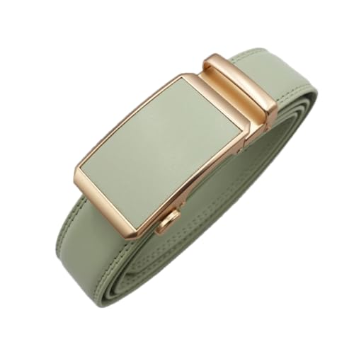 Men's All Seasons Solid Color Automatic Buckle Leather Business Belt Black Belt2