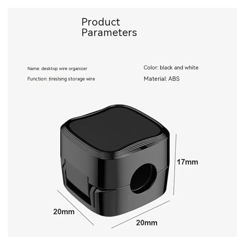 3/6/12PCS Clips para Cable Clips Cable Liso Ajustable Soporte de Cables Bajo Escritorio Gestión de Cables Organizador de Cables (6 Piezas Negro) miniatura 6