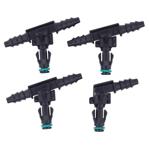 Einspritzdüse Rücklaufnippel Injektor Rücklaufanschluss Rücklauf-Clips Rücklauf Anschluss mit Dichtring für 4 Zylinder OM651 Diesel Motoren Common Rail Injektoren für W176 W246 W204 W205 W212 GLA X156