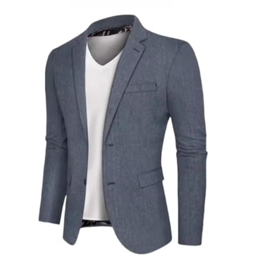 Men's Lapel Casual Suit Jacket Slim Fit Double Button Suitable for Business and Wedding Blazer
