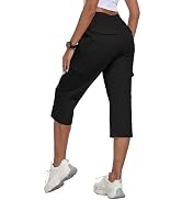 MoFiz Women's Cargo Capris Pants with 6 Pockets Lightweight Quick Dry Casual Travel Hiking Summer...