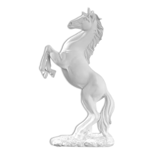 Sculpture de cheval en résine blanche, idée cadeau pour bureau et maison - 2