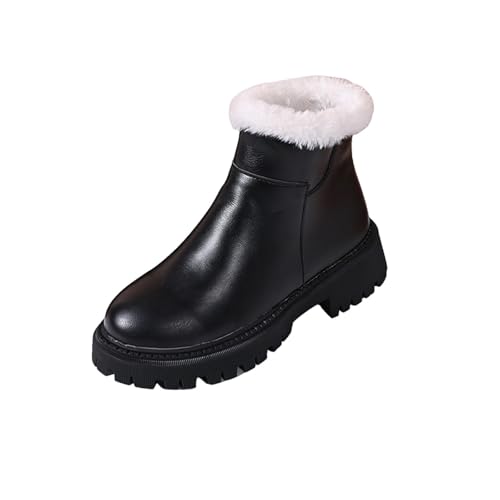 Bottes d'hiver chaudes pour femme à talon épais isolant du froid