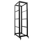 RAISING ELECTRONICS 42U 4 Post Open Frame 19inch Server/Audio Steel Rack 31inch Deep Aluminum UL Certified