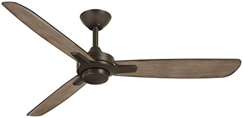 Minka-Aire F727-ORB/SG Rudolph Protruding Mount Farmhouse Style Ceiling Fan, Oil-Rubbed Bronze Finish with Three Seashore Grey Blades