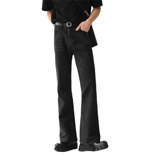 Men's Casual Comfortable Baggy Jeans Fashion Simple Vintage Straight Jeans with Pockets