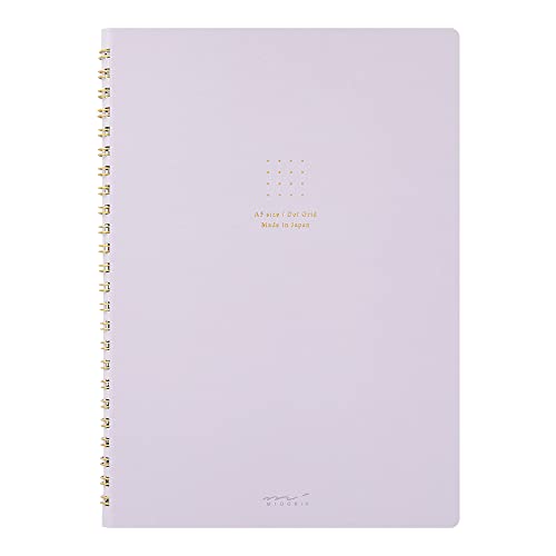 Carnet de notes à anneaux Midori A5 violet à pois carrés pour ne plus perdre le fil de vos idées