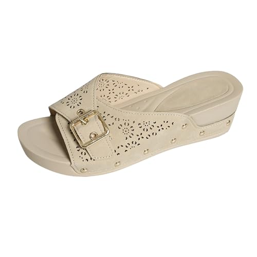 Zapatos para mujer, talla 5, sandalias marrones de ajuste ancho, color negro, talla 3, sandalias para niñas, talla 4, color crema, con soporte de arco para hombres y mujeres, zapatos planos de noche