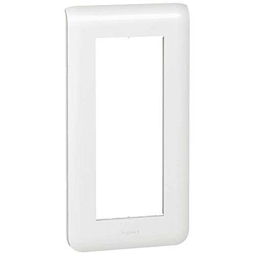 Enjoliveur Legrand Mosaic 5 Modules Horizontal Blanc - Pour Appareillage Encastrable - Pose Par Enclipsage