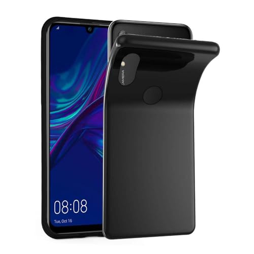 Cadorabo Case Compatible with Huawei P Smart 2019 in Black - Shockproof and Scratch Resistant TPU Silicone Cover - Ultra Slim Protective Gel Shell Bumper Back Skin