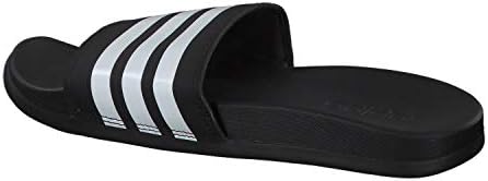 adidas Men's Adilette Comfort Slides Shower and Bath Shoes, Black/White/Black, 4.5 | Image 2